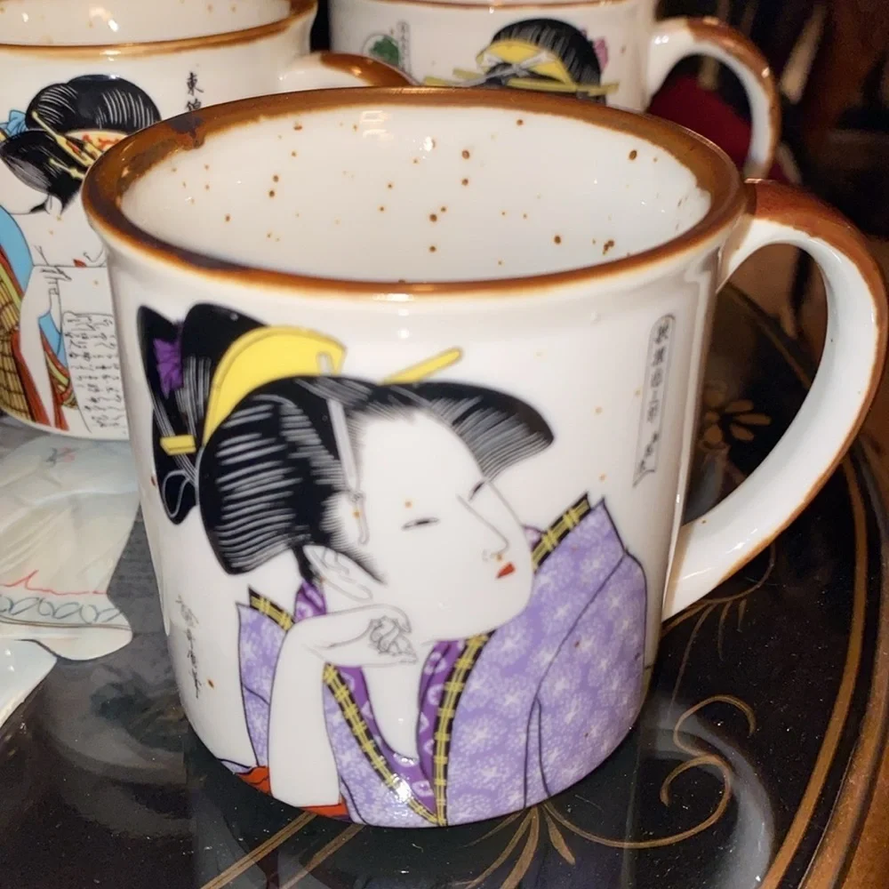 Vintage Set of 6 Japanese coffee/tea cups
